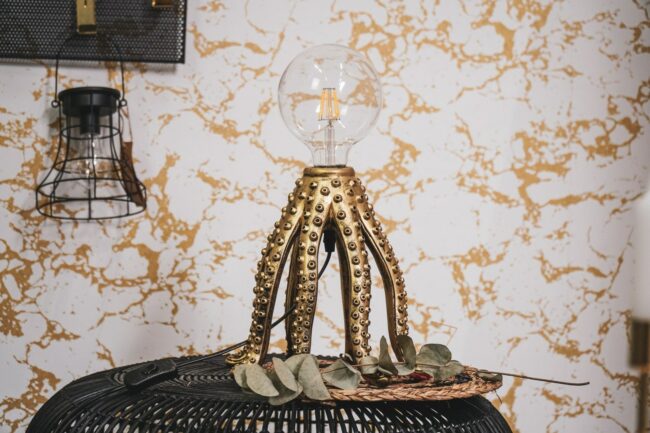 OCTOPUS LAMP GOLD 25X25X25 CM - Image 4