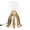 OCTOPUS LAMP GOLD 25X25X25 CM