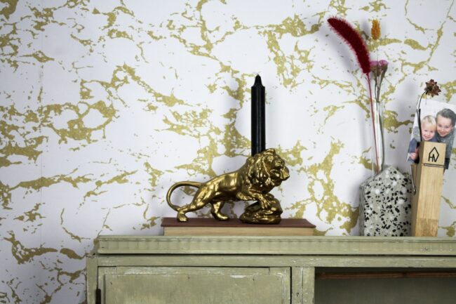 CANDLE HOLDER LION GOLD 18.5X7X10.5CM - Image 2