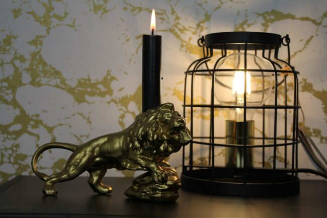 CANDLE HOLDER LION GOLD 18.5X7X10.5CM - Image 3