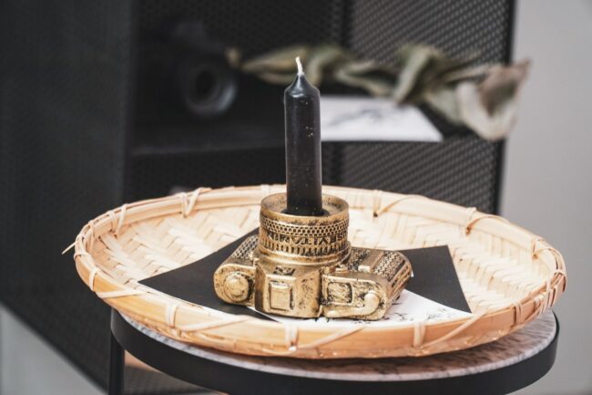 CANDLE HOLDER CAMERA GOLD 11X6X7CM - Image 4