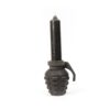CANDLE HOLDER GRENADE BLACK 6X7X5CM