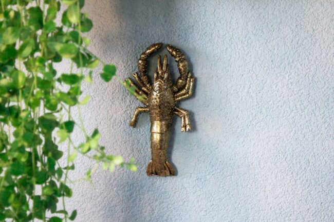 FUNNY FIGURE LOBSTER GOLD 4X9X17CM