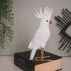COCKATOO STANDING BIRD WHITE 11.5X7X21CM - Image 2