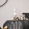 COCKATOO STANDING BIRD WHITE 11.5X7X21CM - Image 4
