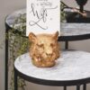 TIGER HEAD CARDHOLDER GOLD 10X11X11CM - Image 2
