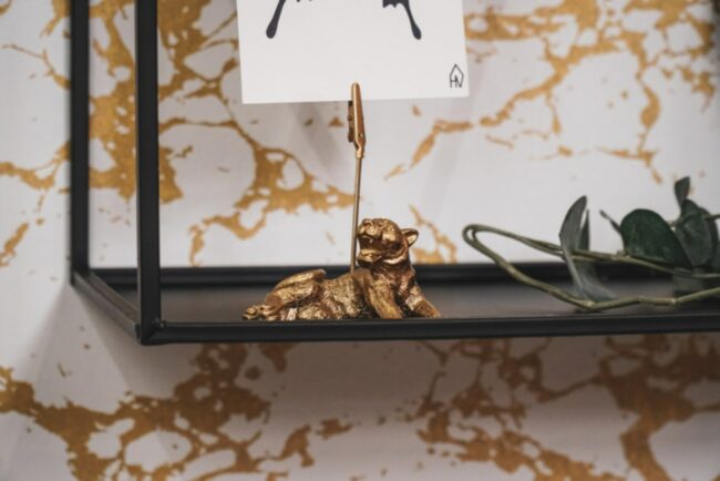 CARDHOLDER TIGER GOLD 8.5X5X9.5CM
