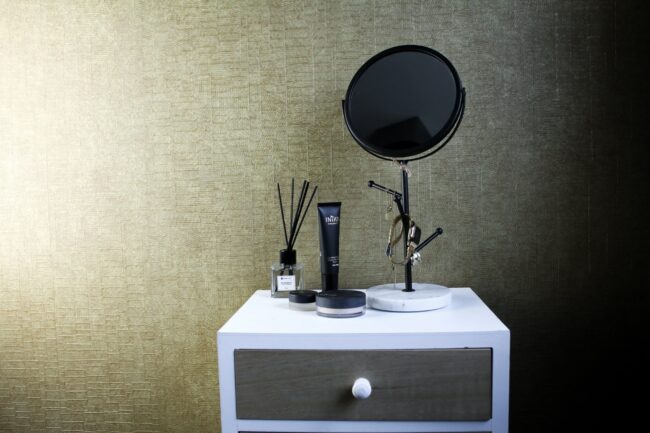 JEWELLERY MIRROR BLACK D: 17,5  X  H: 36CM - Image 6