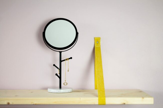 JEWELLERY MIRROR BLACK D: 17,5  X  H: 36CM - Image 4