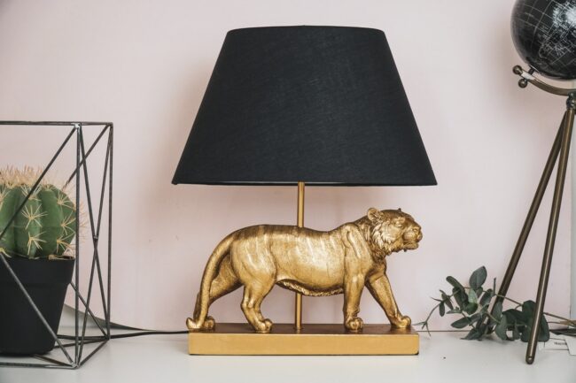 TIGER TABLELAMP GOLD 32X17X48CM