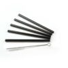 STRAIGHT STRAW STAINLESS STEEL BLACK 8MMx15CM 12PCS