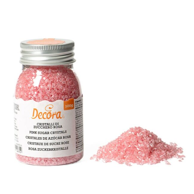 PINK SUGAR CRYSTALS 100GR