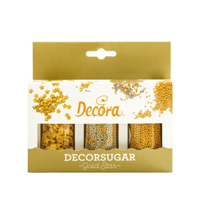 SET OF 3 GOLD SUGAR DECORATION 78GR