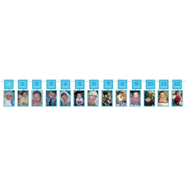 GLITTER PHOTO GARLAND BLUE 365CM