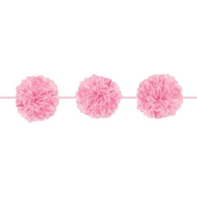 FLUFFY GARLANDS NEW PINK 365X13.9CM - 2PCS