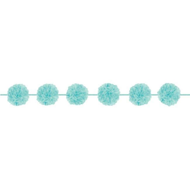 FLUFFY GARLANDS BLUE 365X13.9CM