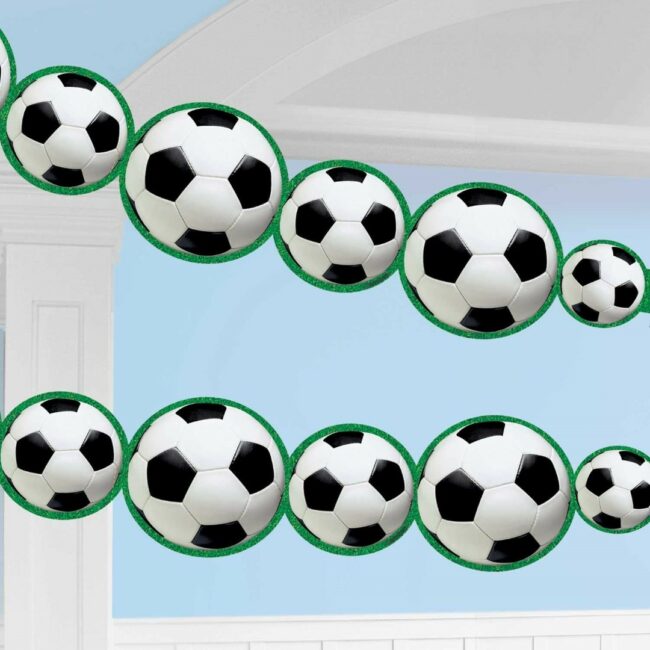DIE CUT GARLAND CHAMPIONSHIP SOCCER PAPER 243X14CM
