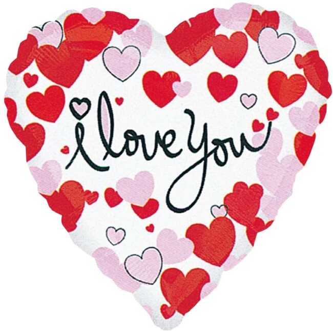 STANDARD HEARTS EQUAL LOVE FOIL BALLOON S40