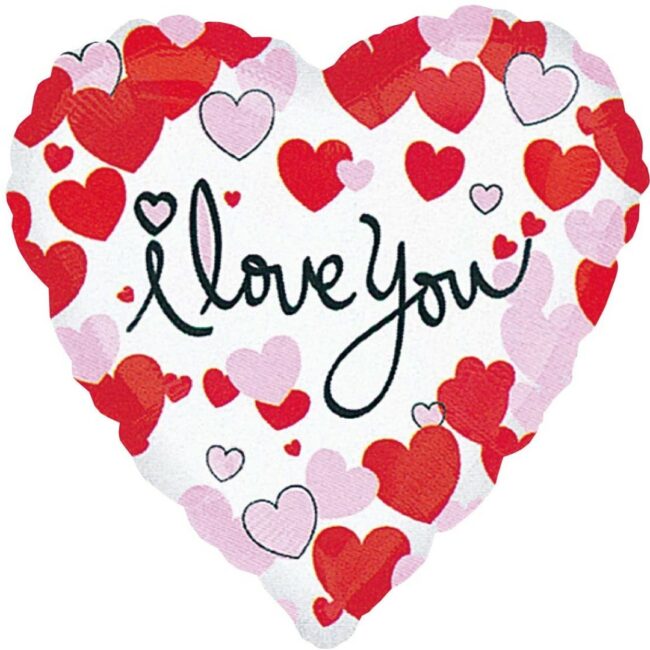 STANDARD HEARTS EQUAL LOVE FOIL BALLOON S40