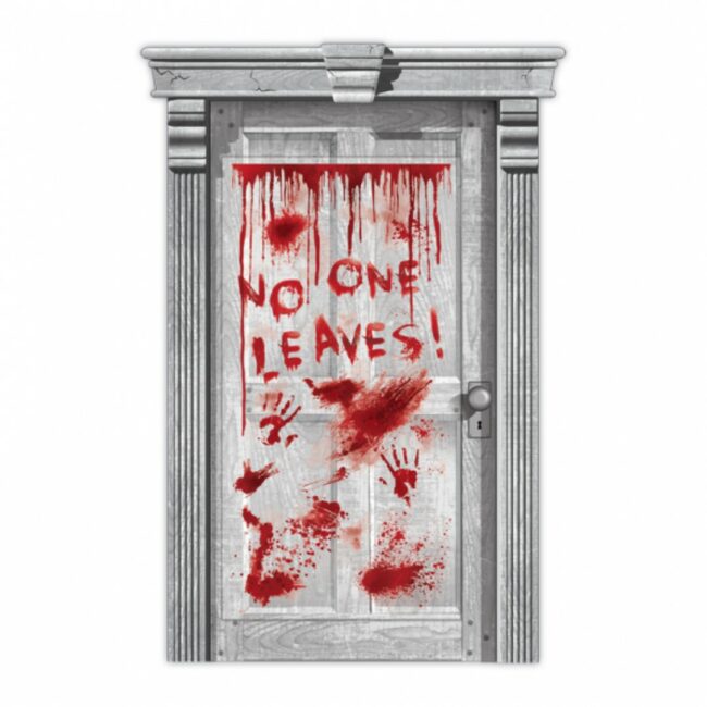 DOOR DECORATION ASYLUM DRIPPING BLOOD PLASTIC 165.1x85CM
