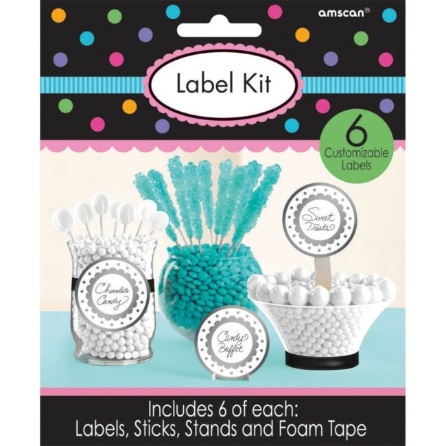 LABEL KITS SILVER 6PCS OF EACH