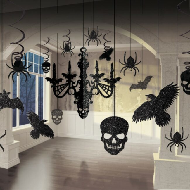 DECORATION KIT GLITTER CHANDELIER 716CM / 9.1 - 60.9CM - 17PCS