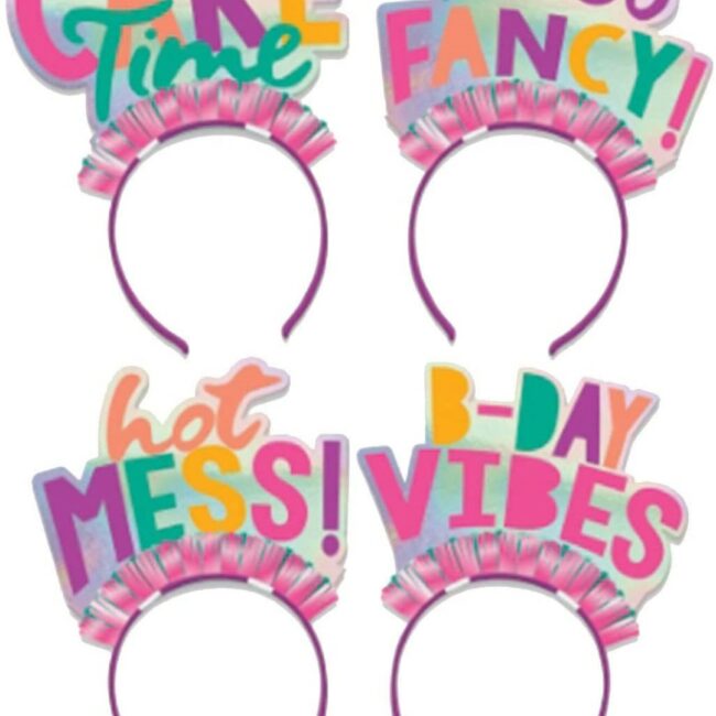 HEADBAND YOUNG & FAB PLASTIC/FOIL  - 4PCS