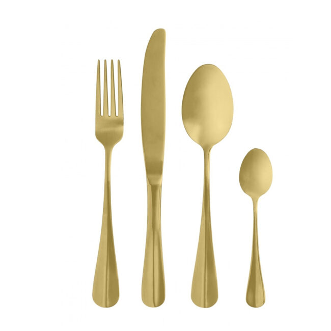 SET OF 4 GOLD CUTLERY