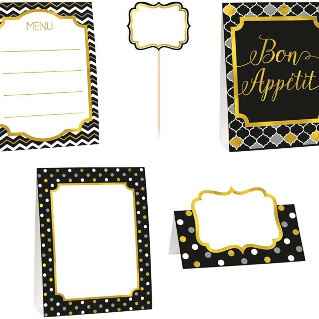 BUFFET DECORATION KIT PAPER MINIS