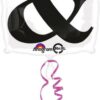 STANDARD BLACK  &  WHITE "&" BALLOON - Image 2