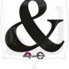 STANDARD BLACK  &  WHITE "&" BALLOON