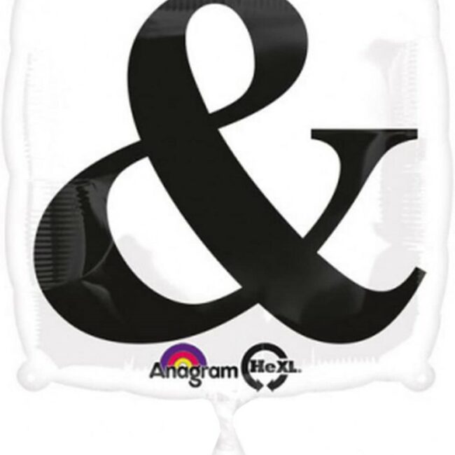 STANDARD BLACK  &  WHITE "&" BALLOON