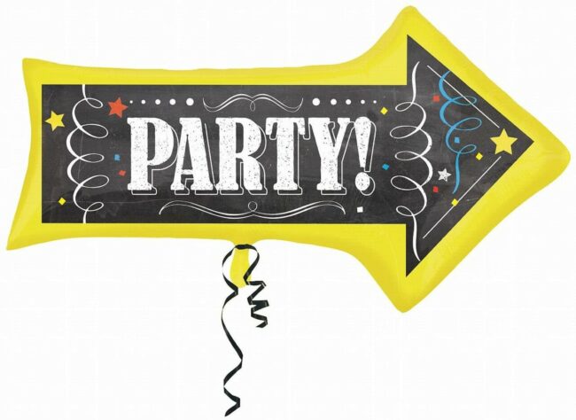 SUPER SHAPE CHALKBOARD BIRTHDAY ARROW BALLOON