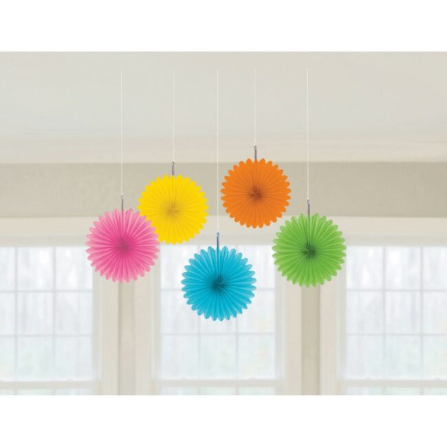 PAPER FANS MULTICOLOR 15.2CM