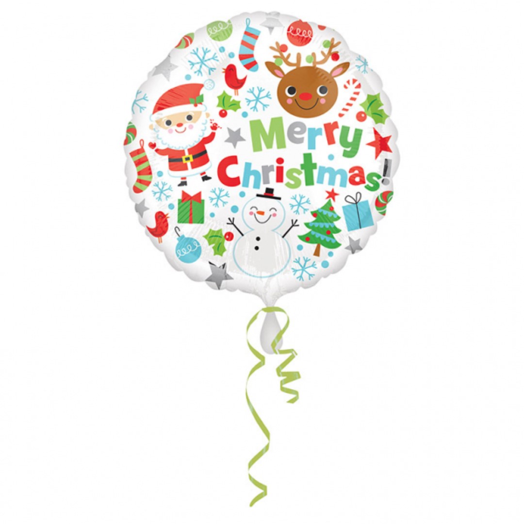 MERRY X-MAS ICONS FOIL BALLOON S40