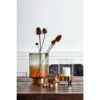 IRON & GLASS HURRICANE WITH GOLDEN BASE 0.70KG 14X22CM - Image 2