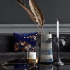 IRON & GLASS HURRICANE WITH GOLDEN BASE 0.70KG 14X22CM - Image 4