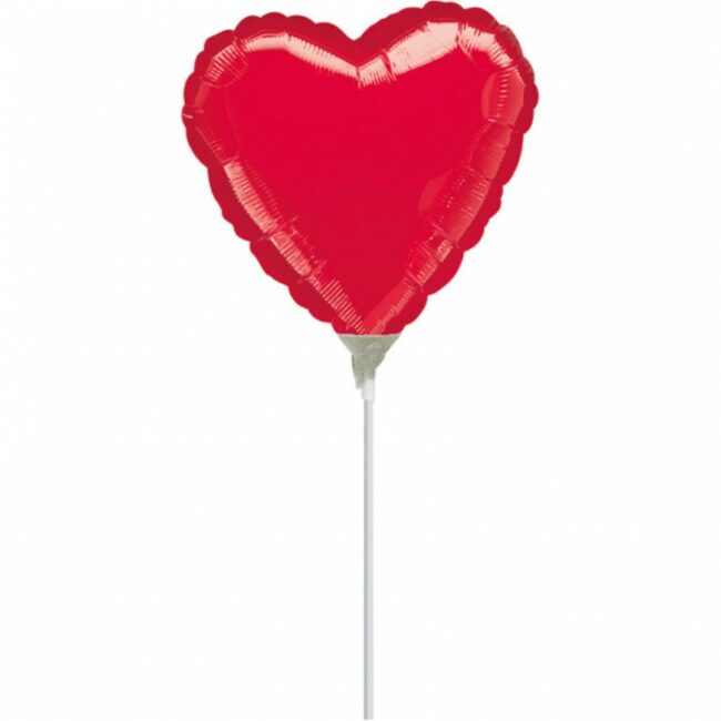 RED HEART FOIL BALLOON A10 23 CM
