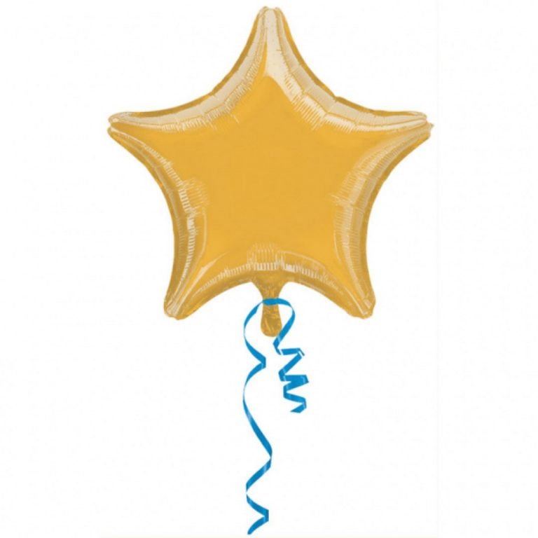 STANDARD METALLIC GOLD FOIL BALLOON STAR S15 48CM Pergamos