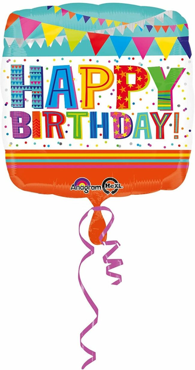 STANDARD BRIGHT HAPPY BIRTHDAY BALLOON S40 - Image 2