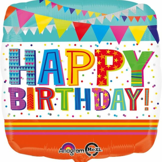 STANDARD BRIGHT HAPPY BIRTHDAY BALLOON S40
