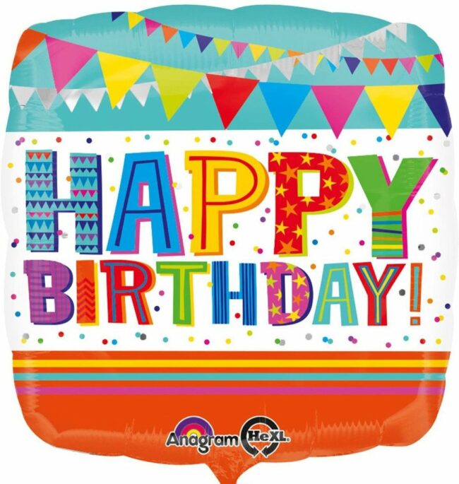 STANDARD BRIGHT HAPPY BIRTHDAY BALLOON S40