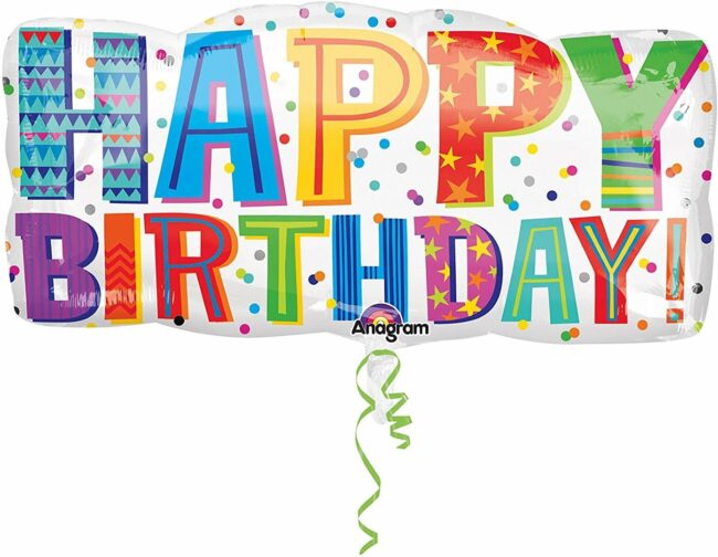 SUPER SHAPE HAPPY B-DAY TYPEFOIL BALLOON P35 83X40CM