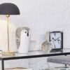 TABLE CLOCK CHUCK MARBLE SILVER 25CM - Image 2