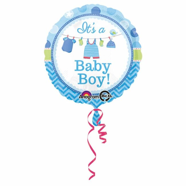 WITH LOVE BOY FOIL BALLOON S40 43CM
