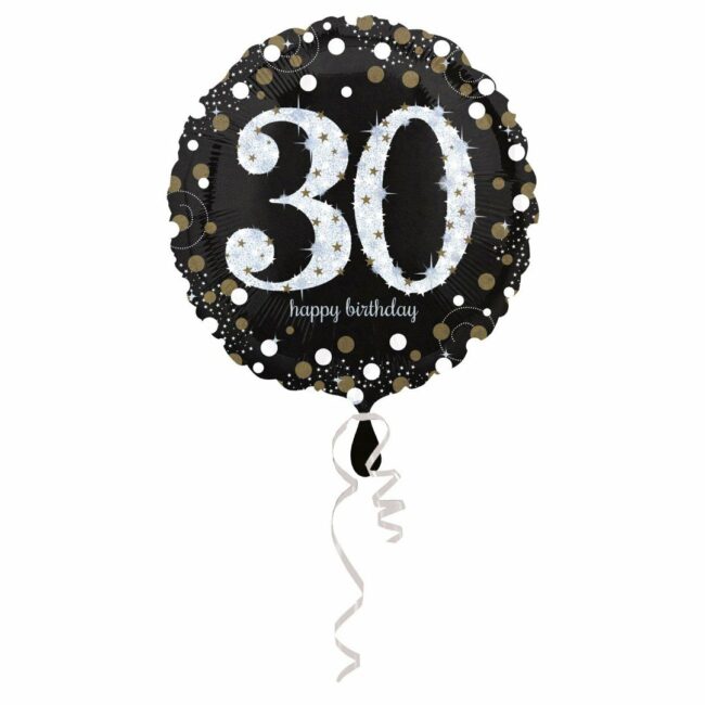 STANDARD SPARKLING BIRTHDAY FOIL BALLOON 30 - 43CM