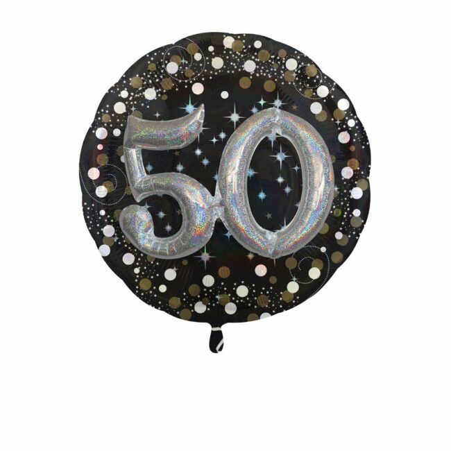 MULTI SPARKLING BIRTHDAY 50 FOIL BALLOON P75 - 81X81CM