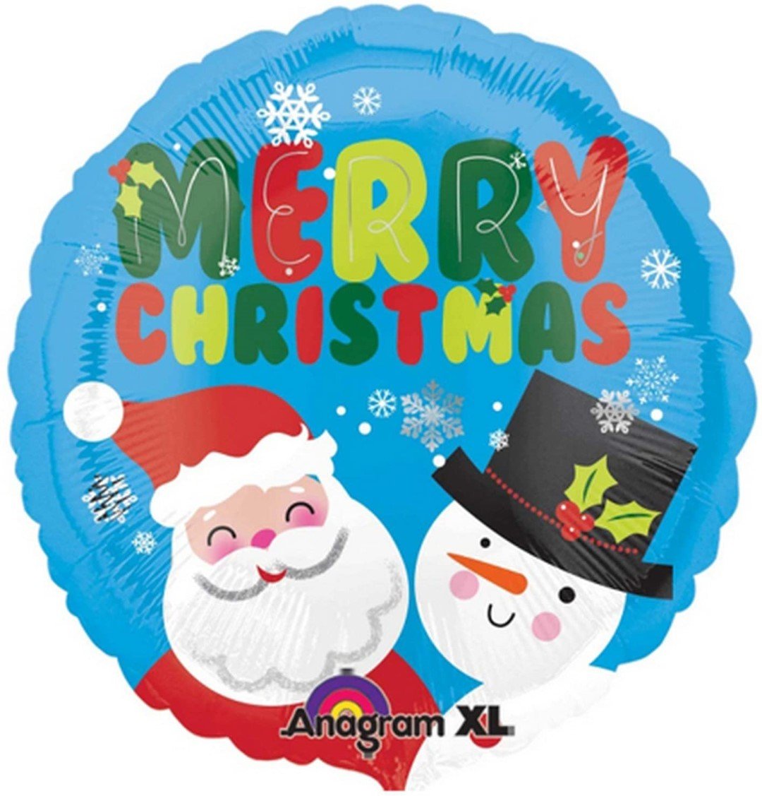 SANTA/SNOWMAN FOIL BALLOON S40 43CM