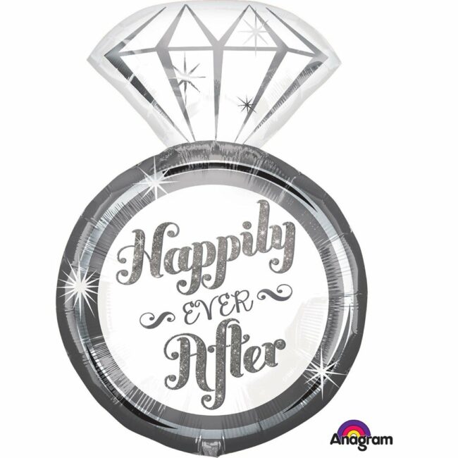 SUPER SHAPE HAPPILY EVER AFTER RING FOIL BALLOON P35