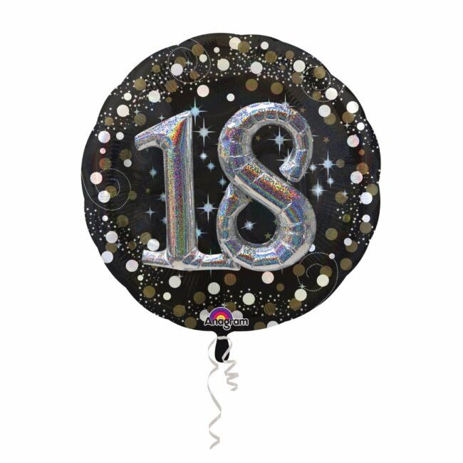 MULTI SPARKLING BIRTHDAY 18 FOIL BALLOON P75 - 81CM